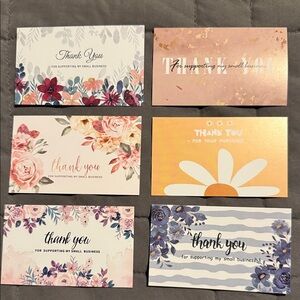 60 Floral Thank You Cards